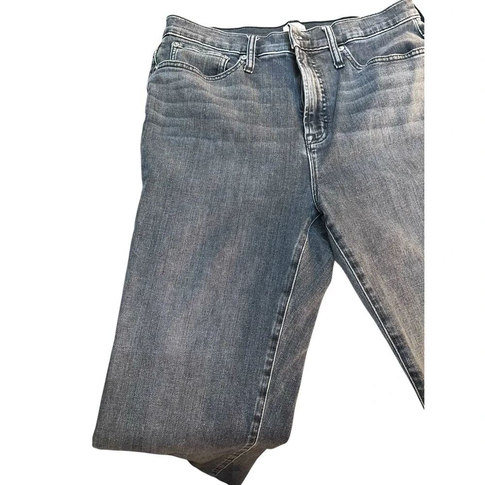 J.CREW Curvy Full Length Demi Boot Jeans Womens 31T‎ Gray Denim